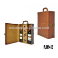 New arrival!professional leather wine case for 2 bottles